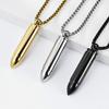 Joyería de Tendencia Callejera Colgante de Bala de Acero de Titanio Cadena de Suéter para Pareja Collar Botella de Aceite Esencial con Almacenamiento Desenroscable