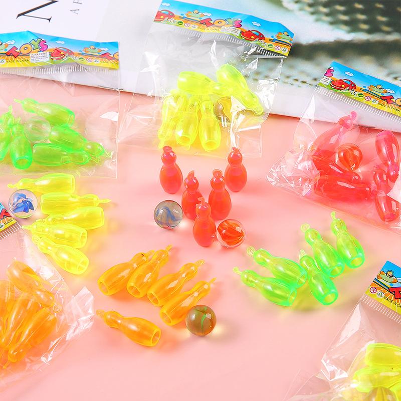

10Pcs Mini Marbles Bowling Intelletual Game Toys for Kids Birthday Party Favors Classroom Rewards Pinata Fillers Goodie Bag
