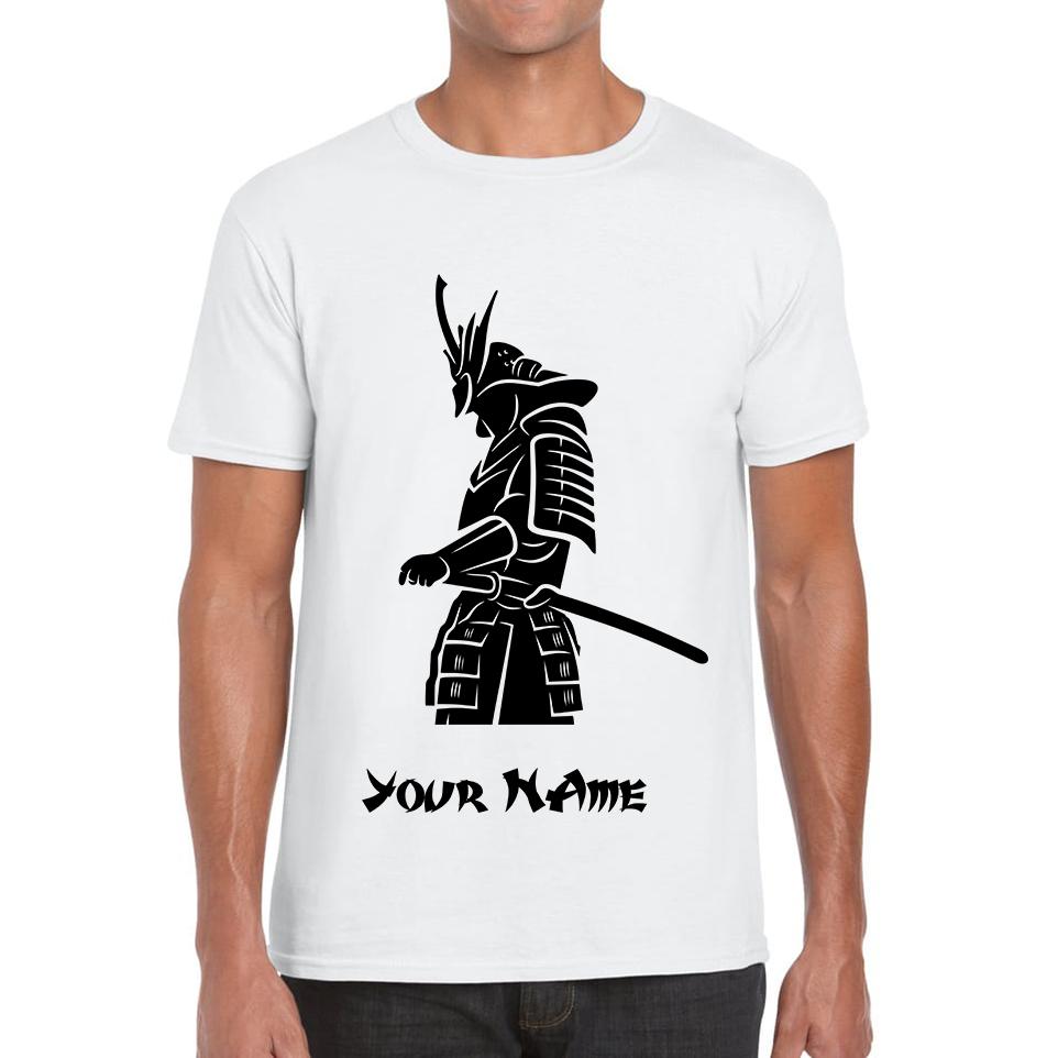 Personalised Samurai Your Name Japanese Retro Samurai Warrior Judo Karate MMA Swords Mens Tee Top S