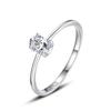 Ada Jewelry Bague De Fianailles En Diamant Real Silver 925 Zircon Simple Wedding Rings for Women