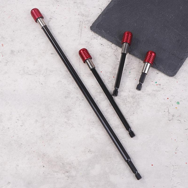 1/3Pcs Hexagonal Handle Red Extended Quick Release Self-Locking Extension Rod Extension Rod 300Mm Screwdriver Extension Rod Tool