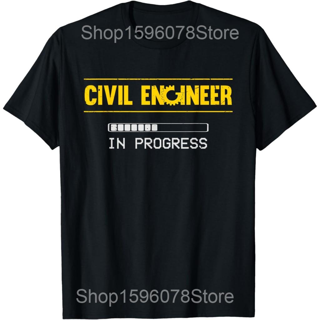 Funny Civil Engineer Engineering Gift Birthday Father T Shirts Humor Streetwear Tee Short Sleeve Unisex Loose Clothing