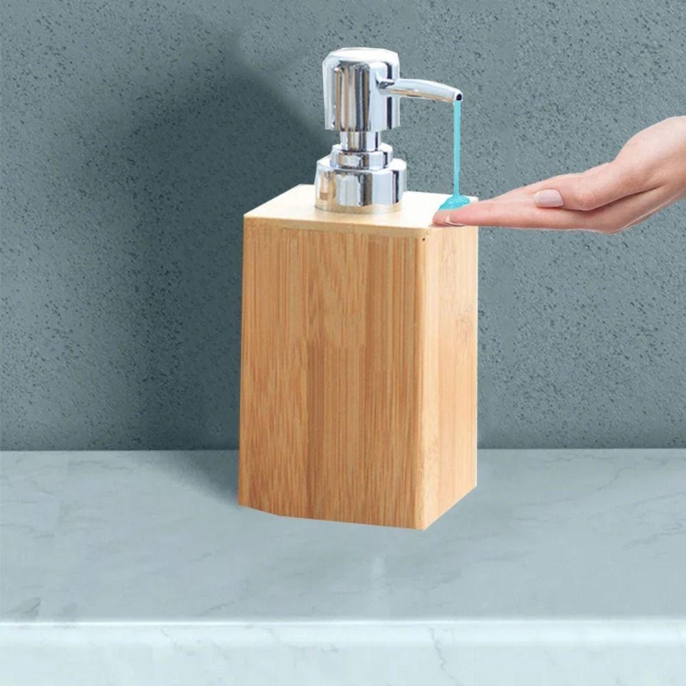 Shower Shampoo Dispenser Bamboo Soap Container Supplies Soap Dispenser  Home