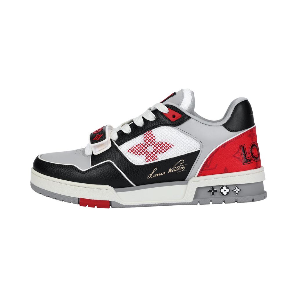 Louis Vuitton Trainer Low 'Velcro Strap - Black Grey Red' 1AC4ZU