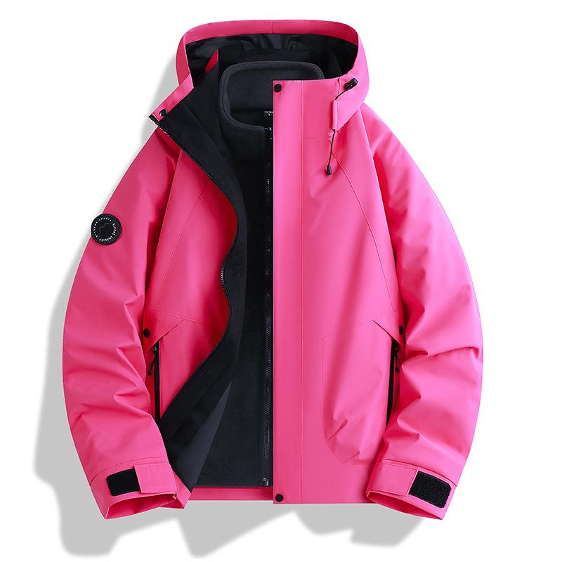 Unisex Winter 3-in-1 Ski Jacket Set: Mountain Style Hooded Workwear