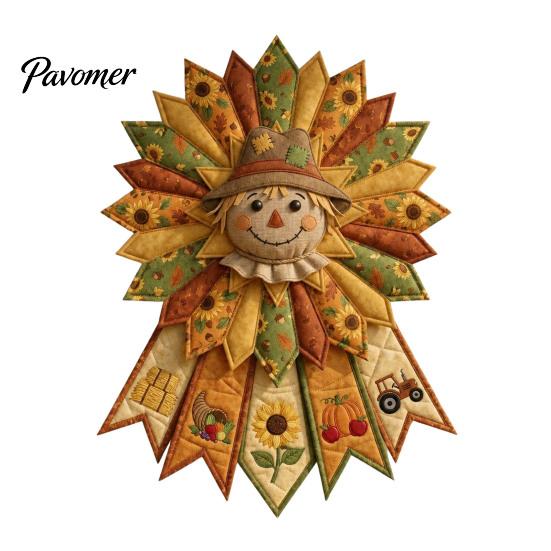 Herbst Ernte Weihnachten Halloween Ostern Basteln 12 Monate DIY Türhänger Nähset, Stoff Patchwork Muster und DIY-Set für Anfänger Saisonal