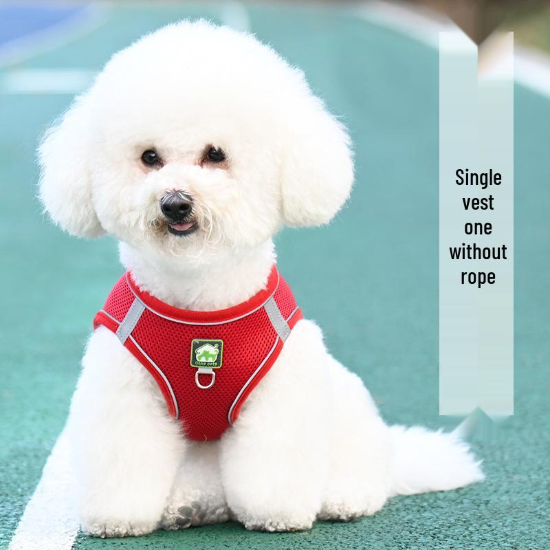 Breathable Reflective Pet Harness Vest with Leash for Cats & Dogs