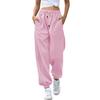 Women's Casual Fashion Solid Color Casual Pants, Sanitary Pants, Drawstring Elastic Waist And Leggings