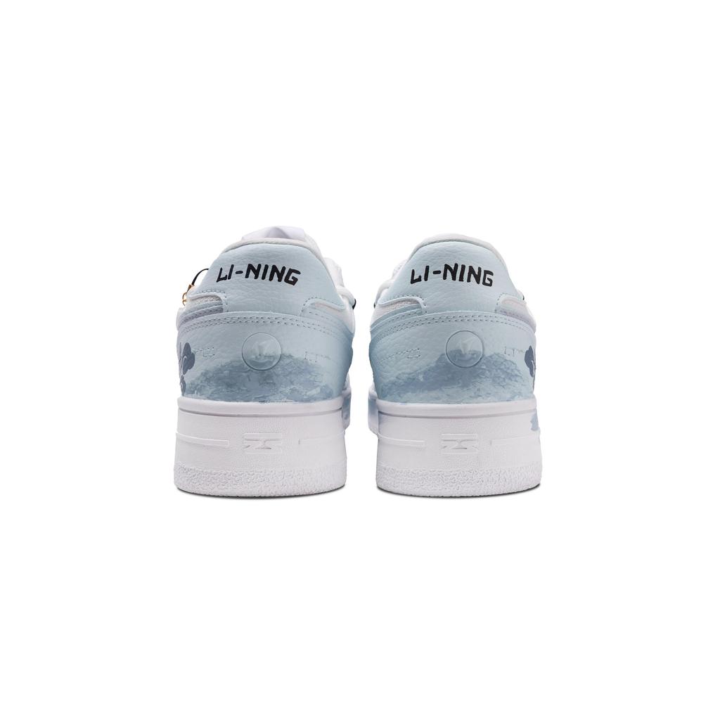 Li Ning Tianji Slip Resistant Cushioning Abrasion Resistant Low top Skateboard Shoes Men's White Blue AGCU095-5(Team947-)