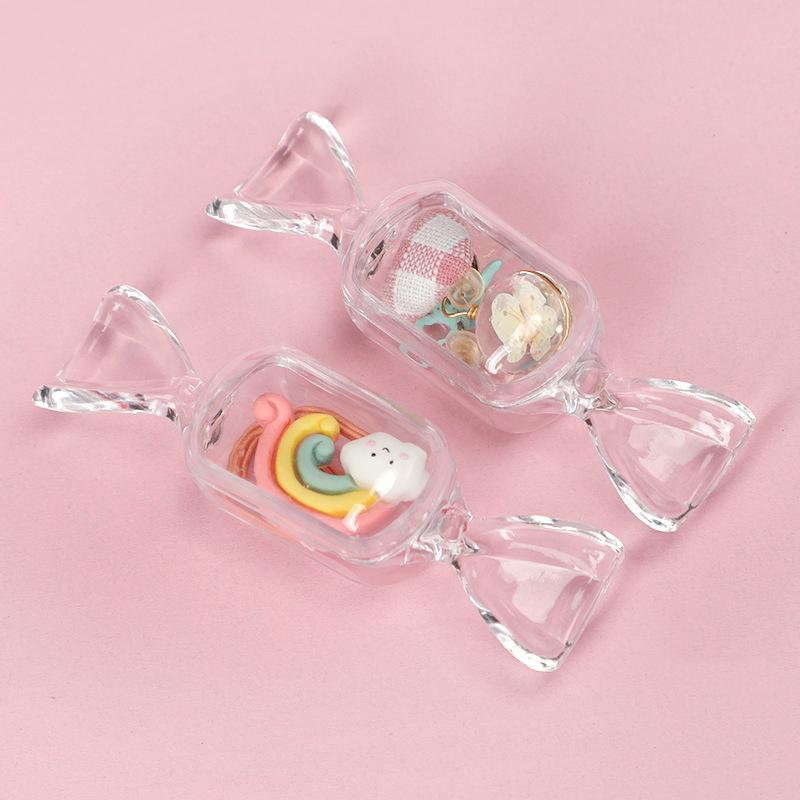 10Pcs/Set Mini Plastic Transparent Candy Box Cute Candy-Shaped Storage Container For Wedding Baby Shower Party Decoration