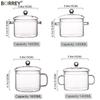 BORREY Hochtemperatur-Glas-Suppenbrei-Topf, koreanischer Suppentopf, Frühstück, Mikrowelle, Feuerheizung, Glasschüssel, Küche, Kochwerkzeug