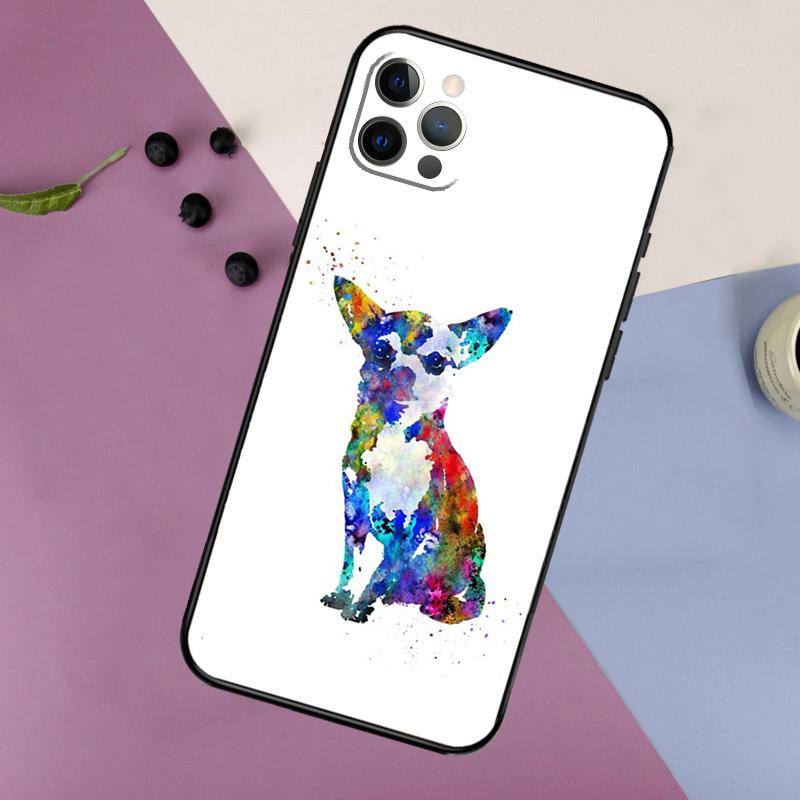 Chihuahua Face Floral Dog Case For iPhone 16 15 14 13 12 11 Pro Max 7 8 Plus XR XS Max X Phone Protection Cover
