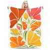 Warm Soft Blanket Girls Boys Decorative Flower Market  Throw Blanket  Flannel Bedspread For Outdoor Novelty Sofa Bed Cover