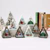 1pc Festival Lamp Xmas Gifts LED Party Scene Props Triangle Lantern Table Ornaments Christmas Mini Snowman Santa Claus