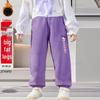 Plus Size Girls' Casual Fleece Sweatpants - Loose Fit for Spring and Fall
