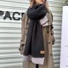 Autumn and Winter New Thickened Long Fluffy High-end Scarf Warm Thickened Contrasting Knitted Scarf