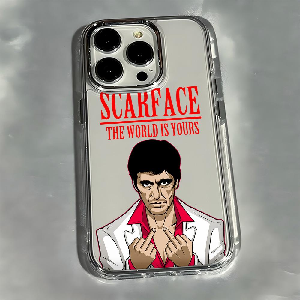 

Fashion Hot S-Scarface Phone Case For iPhone 17 16e 16 15 14 13 12 11 mini Pro Max X XR XSMAX Air Plus Transparent Soft Cover iPhone 11 ProMax