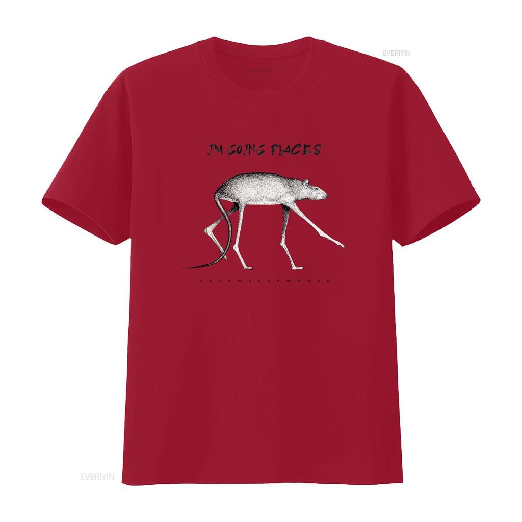 Jdu na místa krysa Tričko unisex streetwear móda umělecká dlouhonohá myš náčrt vintage Prané Pohodlné Trochu