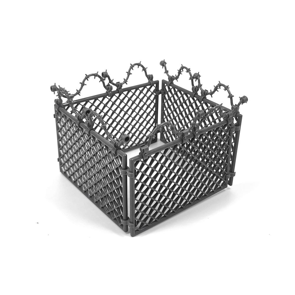 Fence Figurine Military Diy Iron Mesh Fence Scene Decoration Compatible Small Particle Building Block Garage Toy