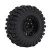 4Pcs Brass Wheel Tire Set 1.2in Hub Replacement for Traxxas 1/18 RC Crawler Car Black
