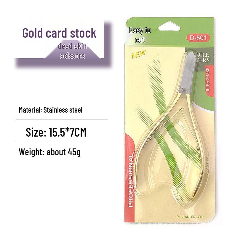 Professional Stainless Steel Cuticle Nipper D501 - Dead Skin and Hangnail Remover for Manicure and Nail Repair