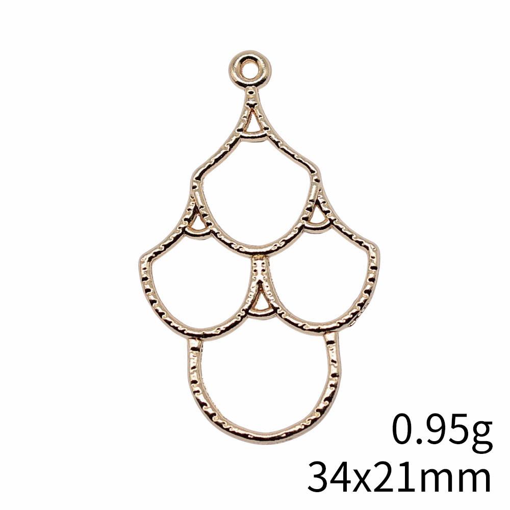 Wedding Anniversary Charms For Italian Bracelet Geometric Hollow Charms Pendant Women's Clothing Pendant Accessories