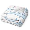 Kawaii Cinnamoroll Fleece Blanket Sanrio Cute Cartoon Dog  Vintage Throw Blanket for Home Hotel Sofa  200x150cm Rug Piece