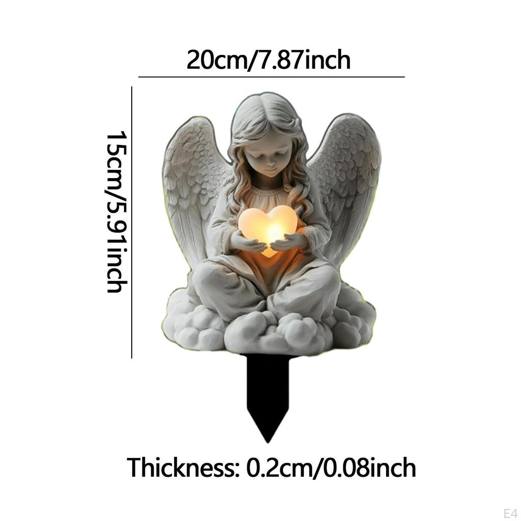 2D Dekorační andělská zápich, zahradní doplněk pro vystavení květináče