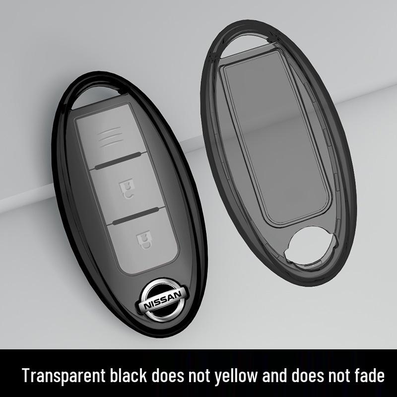 Compatible Key Cover for 2022 Nissan Sylphy, Teana 21, Qashqai, X-Trail, Tiida - Transparent Shell