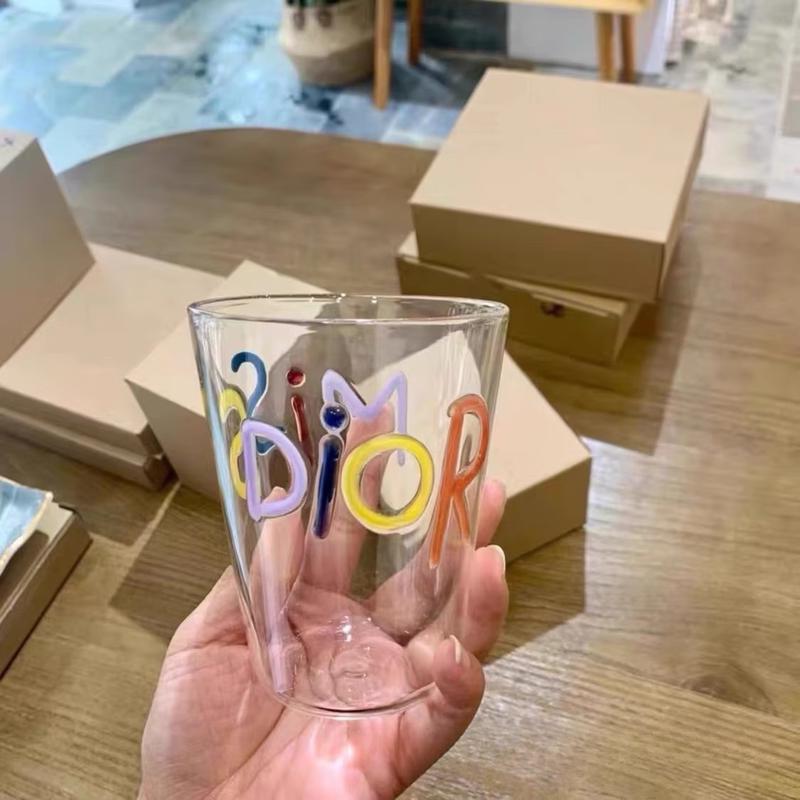 Shangqi High Borosilicate Glass Cup - Colorful Miss Letters