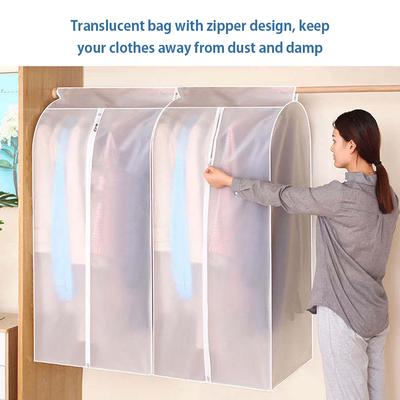 Garment Clothes Cover Protector Hanging Garment Storage Bag Translucent Dustproof Waterproof Hanging Storage Bag for