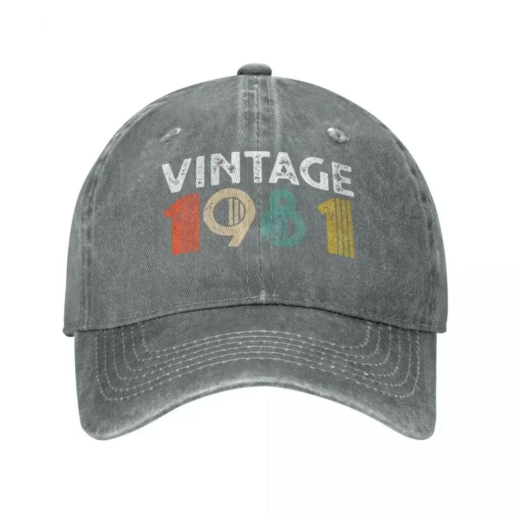 Cappellini da Baseball Vintage Retrò 1981 Compleanno Uomo Donna Usurati Lavati Snapback Cappello Estivo All'aperto Cappelli Regolabili Cappello
