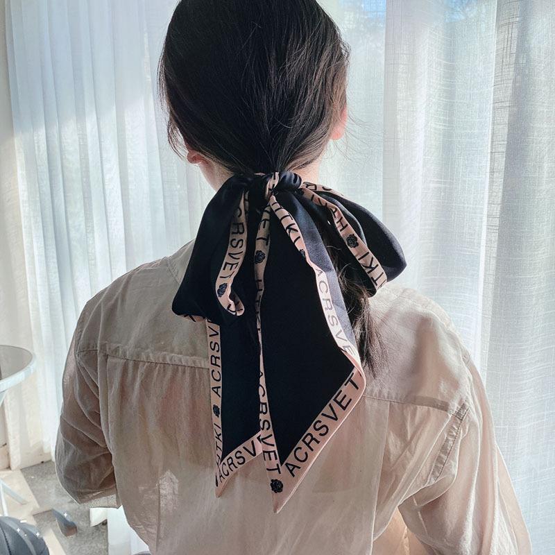 Luxury Long Silk Scarf Bag Tie Lady Neck Skinny Scarves Hairband Foulard Horse Print Brand Women Neckerchief Ribbon