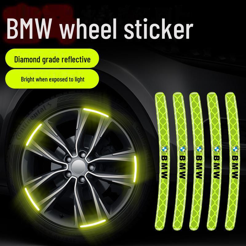 Reflective Wheel Hub Stickers: Luminous, Personalized Motorcycle and Car Decoration
