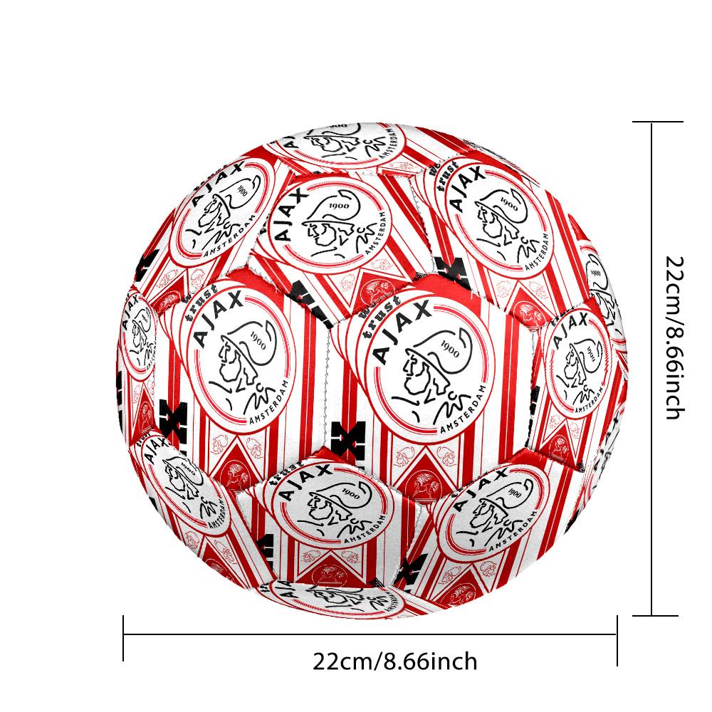 AFC Ajax Indoor Soccer Ball Colorful All Ages Machine Stitched PVC Competition Ready Durable High-Bounce