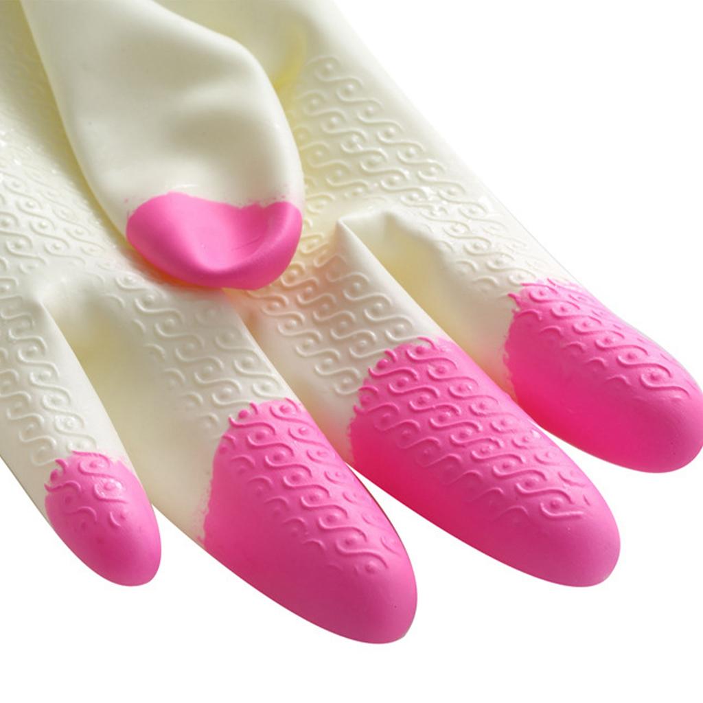 PVC Haushaltshandschuhe Reinigung Anti-Rutsch Multifunktional Ergonomisch Wasserdicht Spülhandschuhe