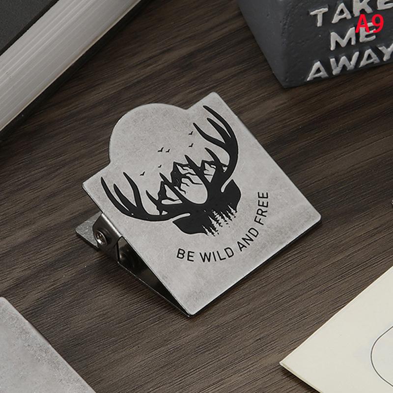 Retro Metall Binderklammern Foldback Notizen Briefablage Büroklammer Bindeklammern Scrapbook-Klammer Schreibwaren Aufbewahrungsklammer