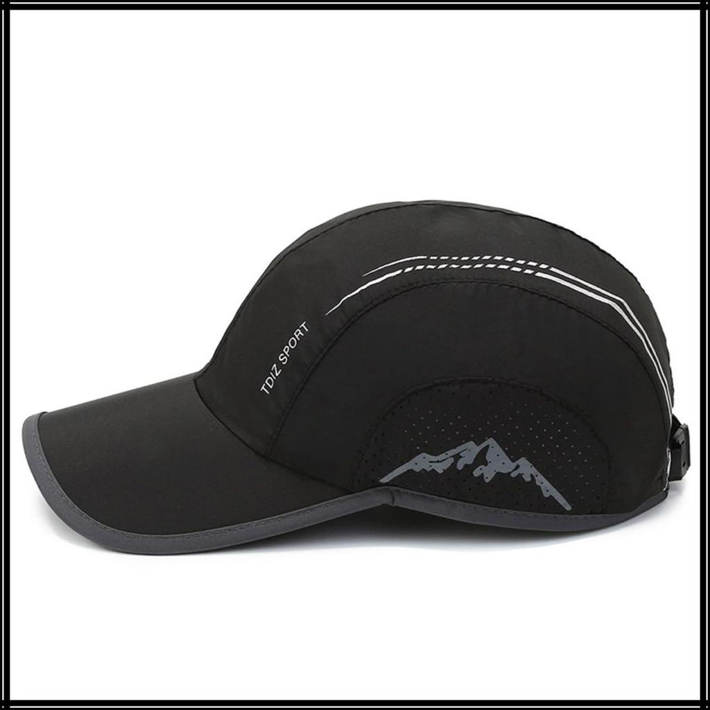 CZA089 [White Fang] Cap, Hat, Sunshade, Mesh, Outdoor, Sports, Simple, Casual, Men's, Women's, (Navy)