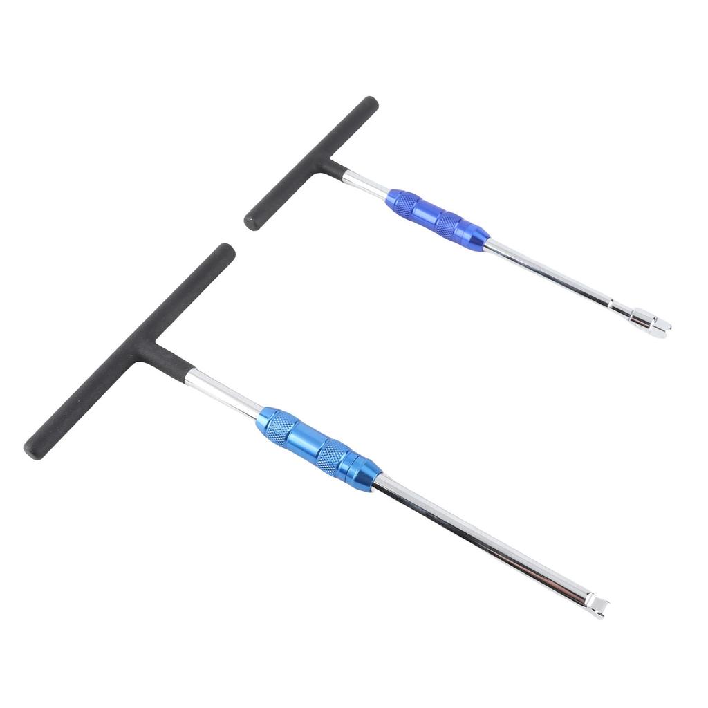 14in 38in Drive T Handle Wrench Set Sturdy Chrome 2pcs T Bar Socket Wrench with 3 Adapter