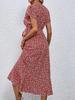 Bohemian V-Neck Belted Wrap Maxi Dress for Women