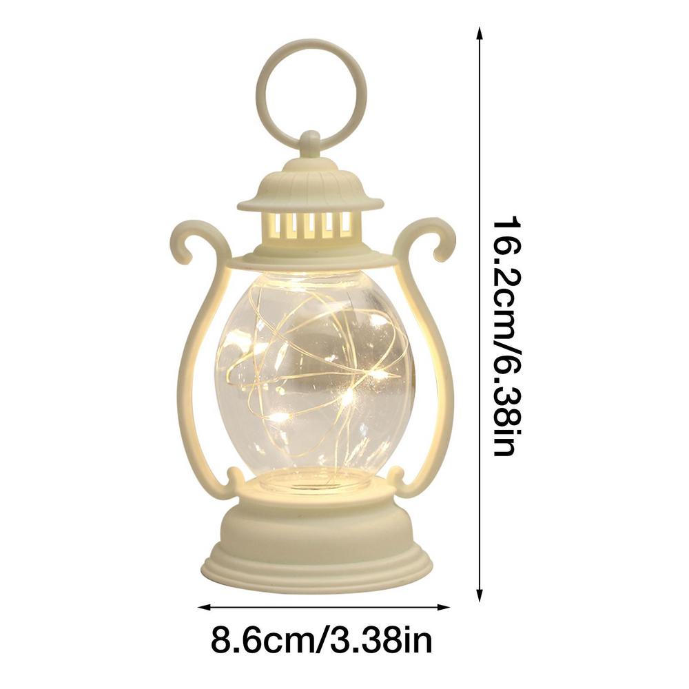 

Led Lantern Battery Operated Rustic Lantern Antique Retro Hanging Lantern Outdoor Lamp For Tabletop Garden Courtyard Decoration 16cm білий