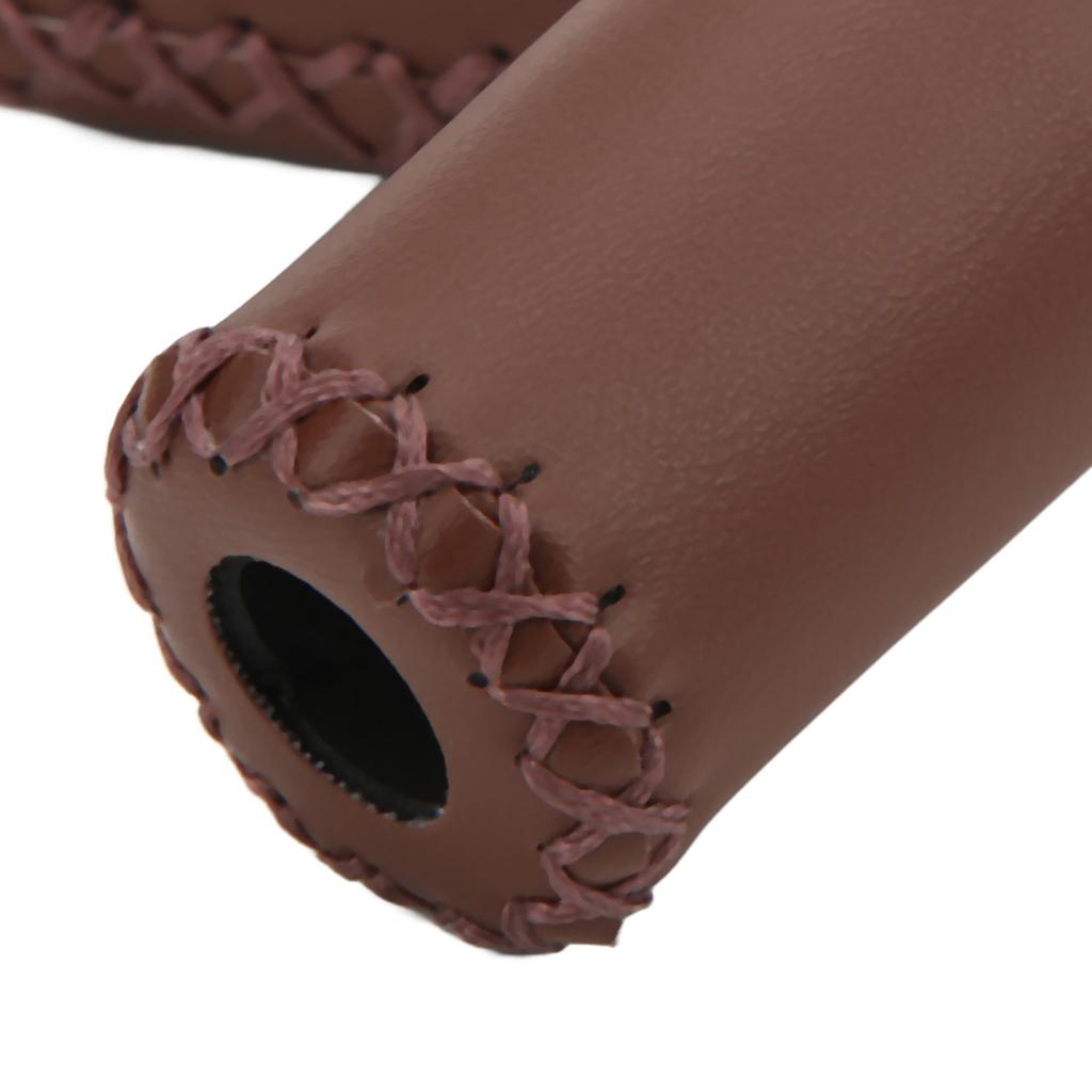 Bike Handlebar Grip Retro PU Leather   Handle Grips   Wear Resistant Handlebar Cover