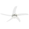 VidaXL Ornate Ceiling Fan with Light 128 Cm White 50538
