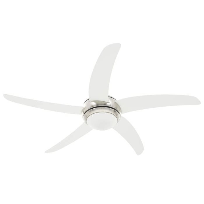 VidaXL Ventilateur de plafond orné avec lampe 128 cm Blanc 50538