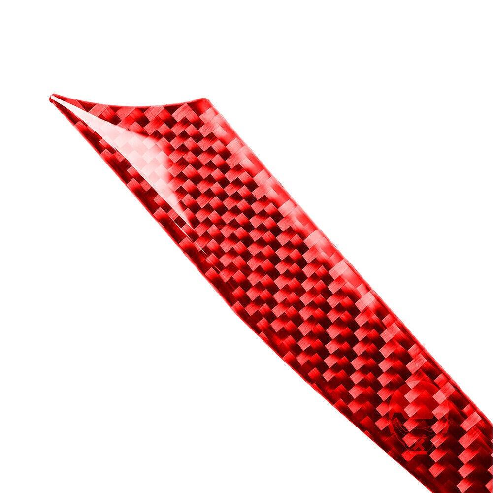 Red Carbon Fiber Center Control Trim Cover For Chevrolet Corvette C7 2014-