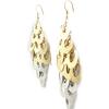 Les Trésors De Lily [N1168] - Silver-gold 'Choreography' Designer Loops (geometric)