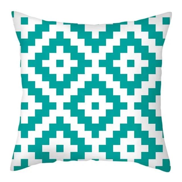 Geometric Cushion Covers Yellow Plaid Stripes Print Pillow Case For Home Chair Sofa Decoration Pillowcases 45cm*45cm