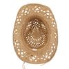 Straw Cowboy Hat for Men Women Western Cowgirl Hat with Shapable Brim Woven Hollow Out Beach Coastal Sun Hat