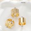 3Pcs/Set Punk Vintage Chunky Wide Rings For Women Simple Geometry Gold Silver Color Smooth Rings Set Female Finger Jewelry Gifts
