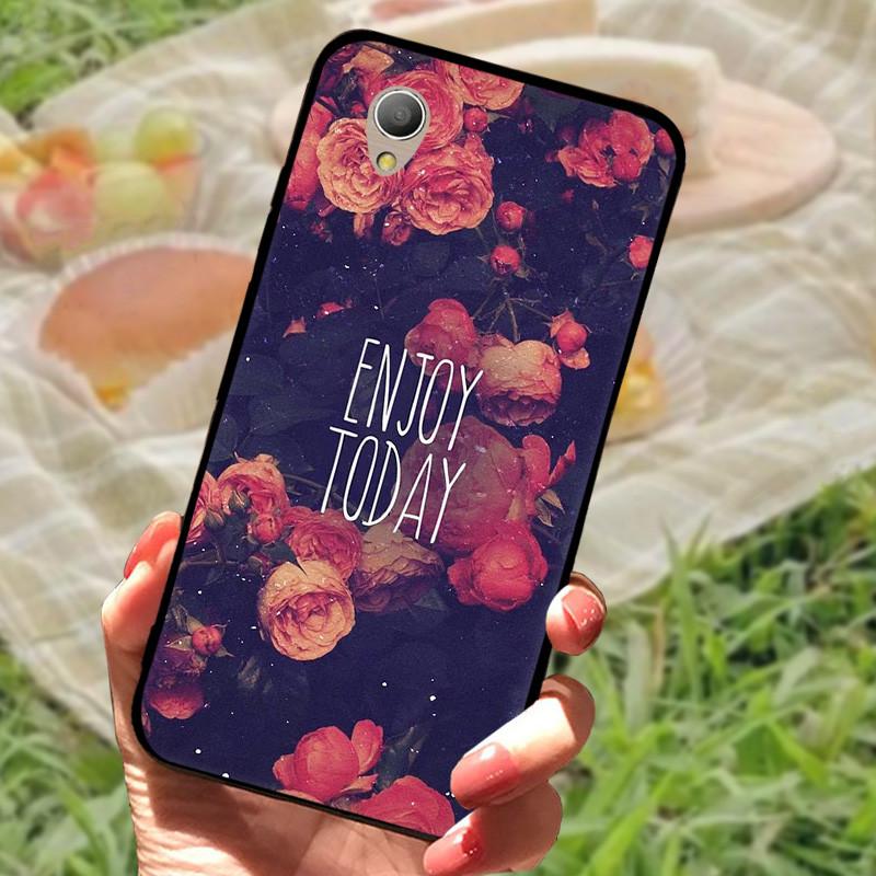 Alcatel 1 5033D Kılıf Kapağı Alcatel1 Silikon Yumuşak Mermer Siyah Tampon Funda Coque Alcatel 1 5033D 5033 5033A İçin Koruyucu